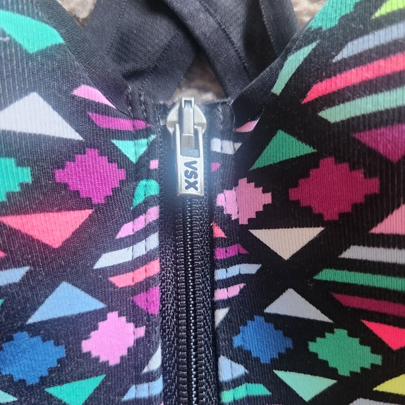 VSX Women's Geometric Print Swim Top - Black and Multicolor - Picture 2 of 8